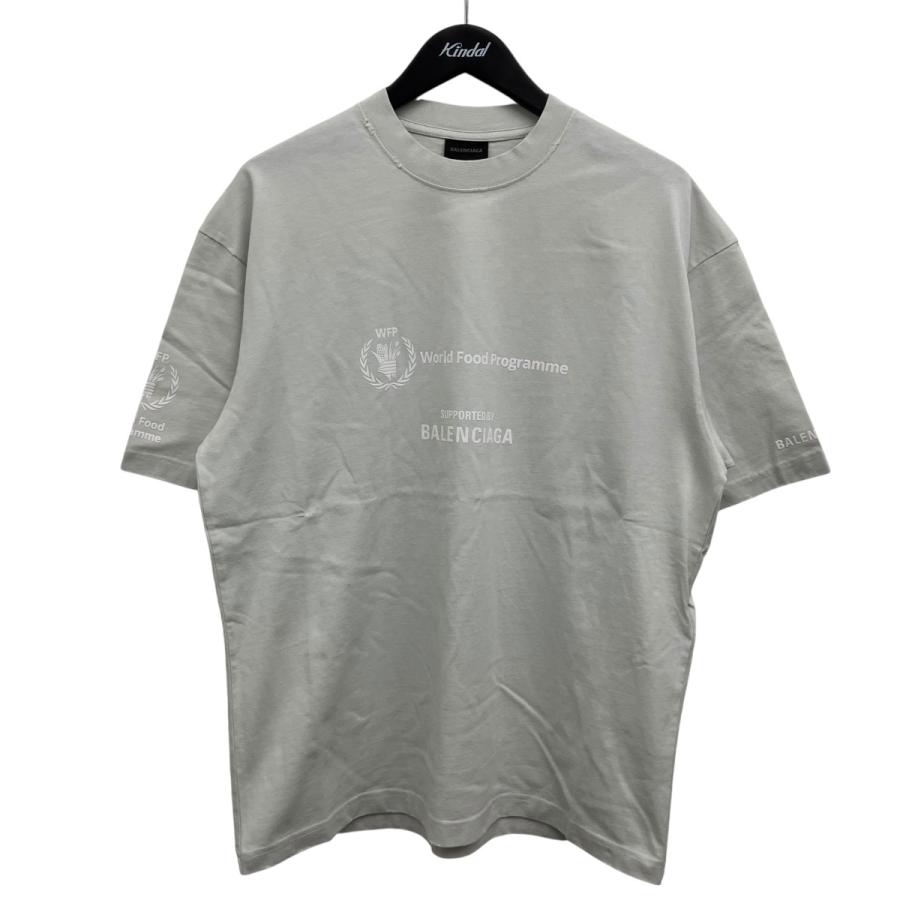 BALENCIAGA（バレンシアガ） ダメージ加工ロゴプリントTシャツ ライト