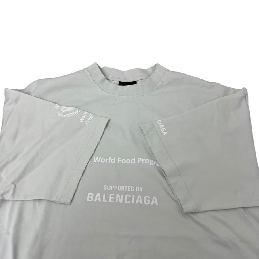 BALENCIAGA（バレンシアガ） ダメージ加工ロゴプリントTシャツ ライト 