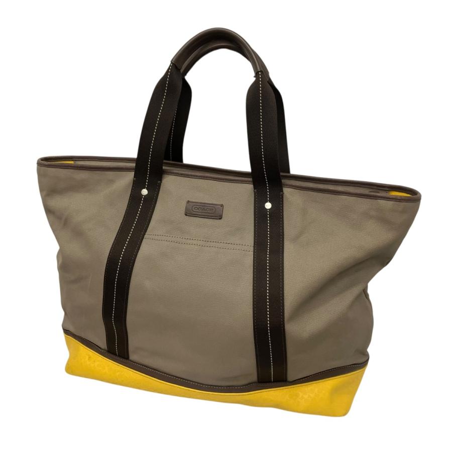 COACH ベージュ ビジネスバッグ COACH（コーチ） ビジネスバッグ ベージュ×イエロー サイズ