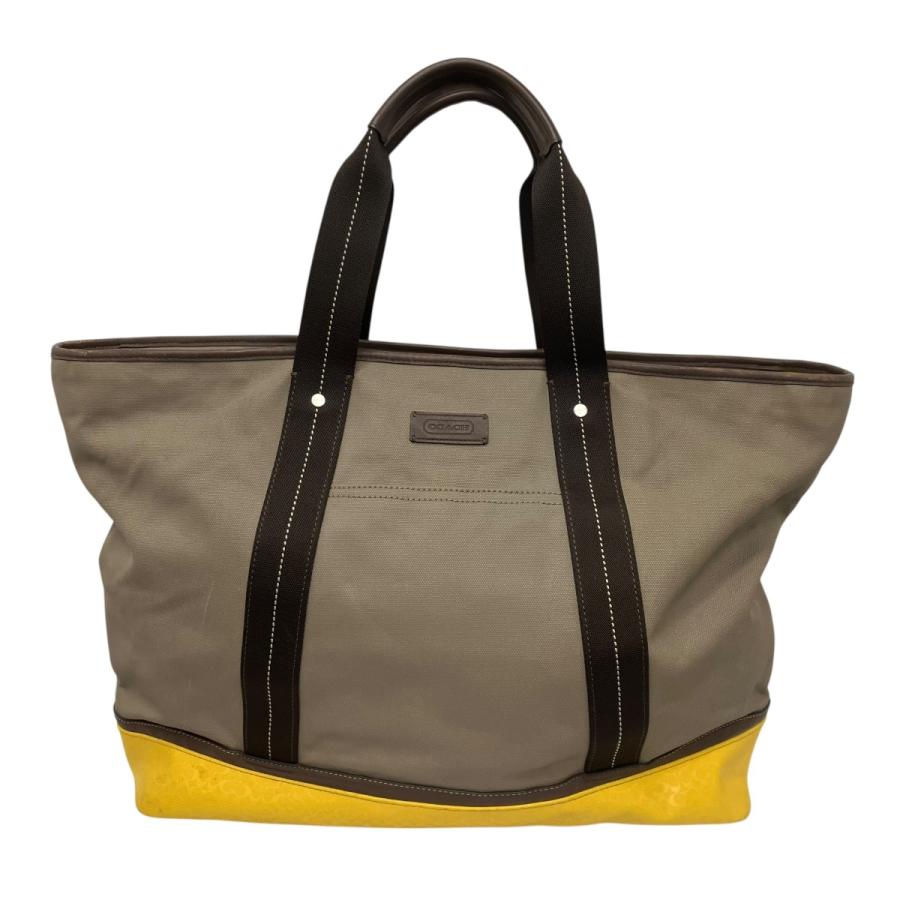 COACH ベージュ ビジネスバッグ COACH（コーチ） ビジネスバッグ ベージュ×イエロー サイズ