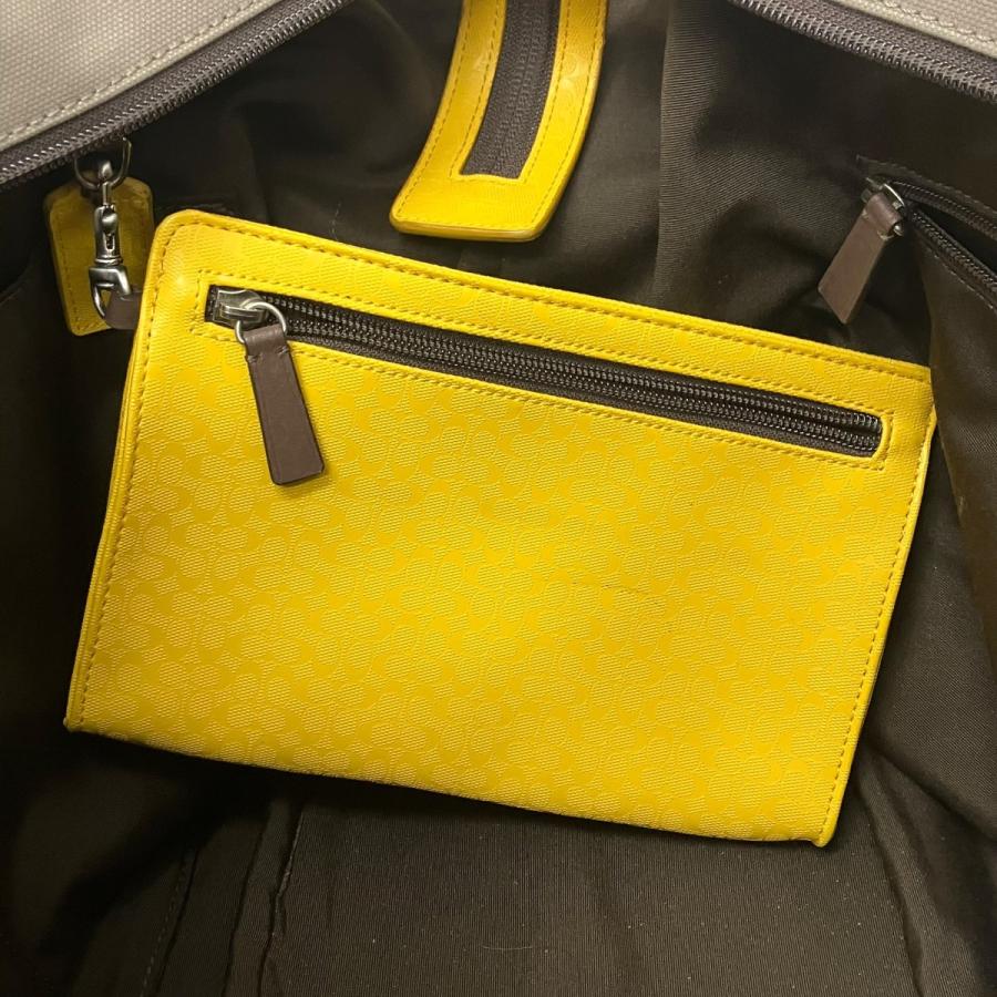 COACH（コーチ） ビジネスバッグ ベージュ×イエロー サイズ