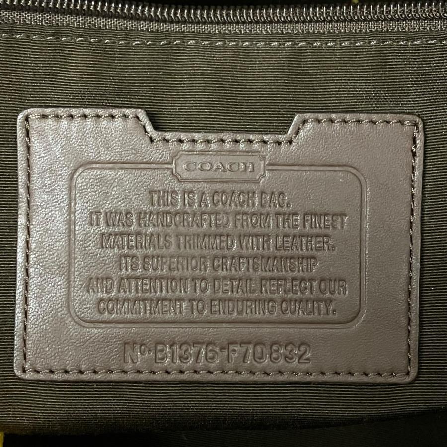 COACH（コーチ） ビジネスバッグ ベージュ×イエロー サイズ
