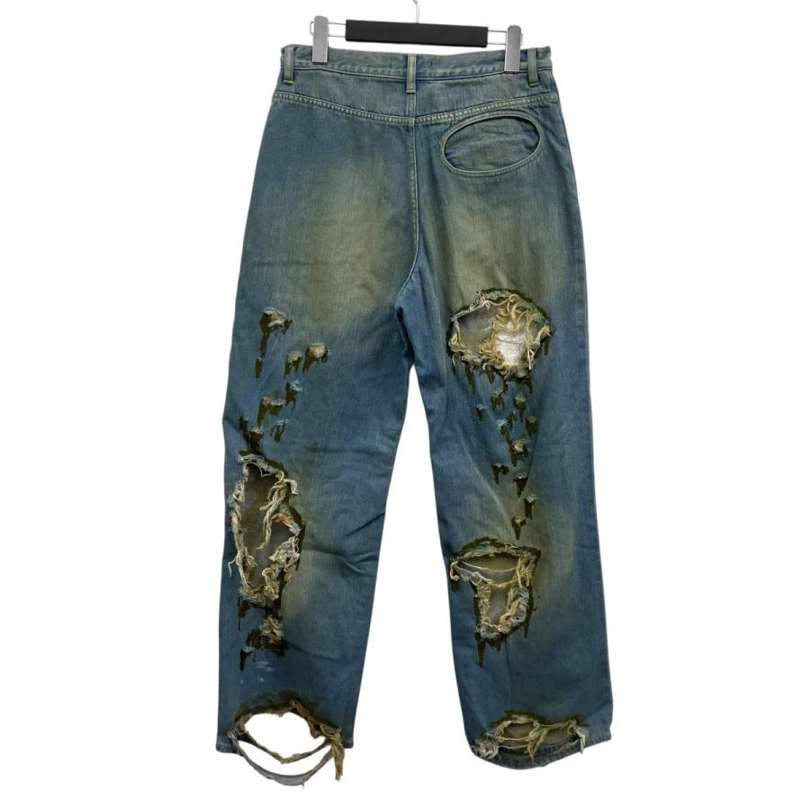値下げ】LITTLE BEDROOM warp hole denim moss Ver． デニムパンツ 