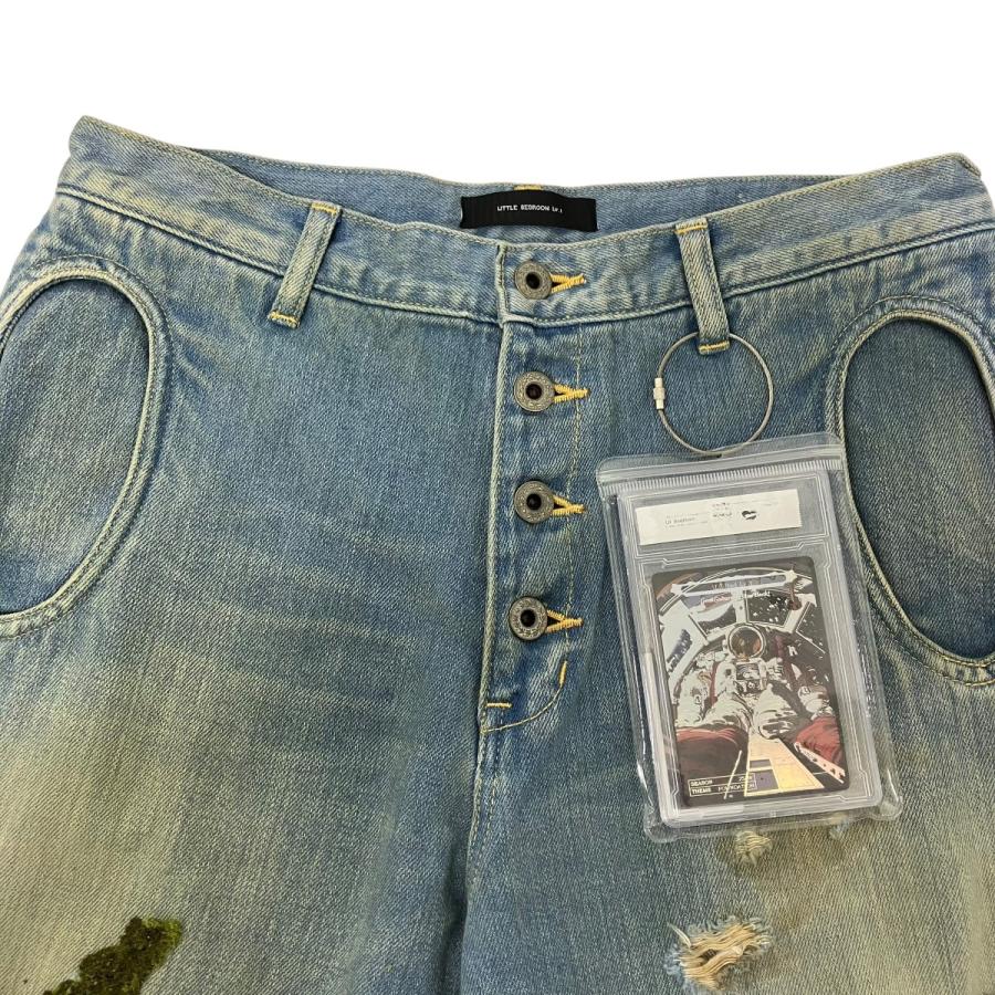 値下げ】LITTLE BEDROOM warp hole denim moss Ver． デニムパンツ