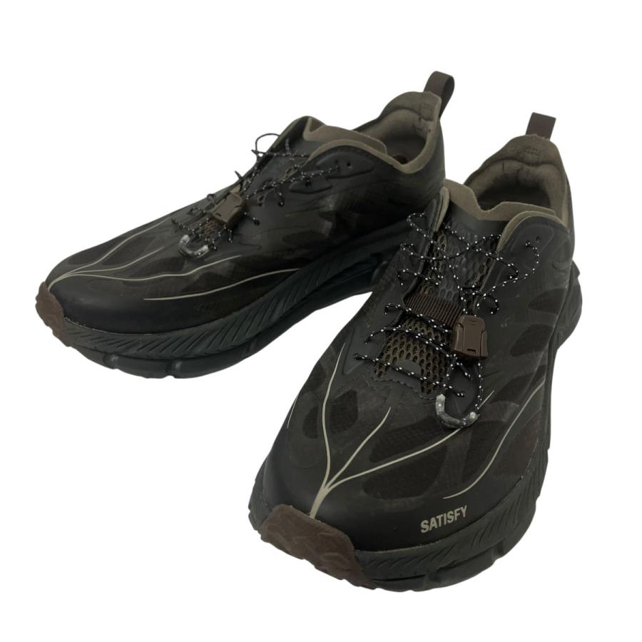 未使用【HOKA】×【SATISFY】マファテ・スピード4 ライト黒27cm 値下げ】HOKA×SATISFY Mafate Speed 4 Lite ローカットスニーカー