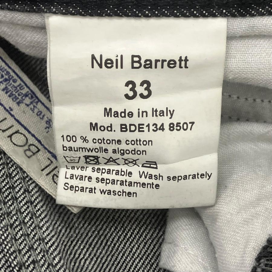 ニールバレット NEIL BARRETT Neil Barrett silver coating denim シルバーペイントコーティングデニム ライ