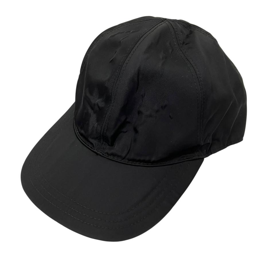 【美品】PRADA ナイロンキャップ PRADA（プラダ） ナイロンキャップ ブラック×グリーン サイズ：L