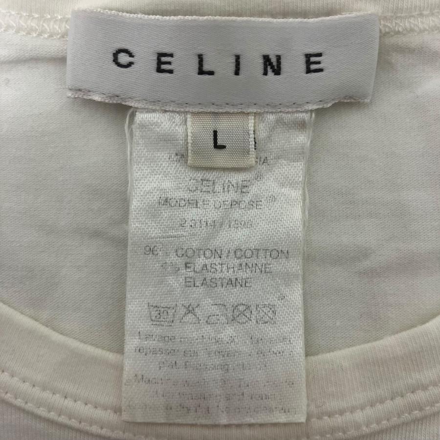 CELINE（セリーヌ） ロゴTシャツ ホワイト サイズ：L : カインドオル