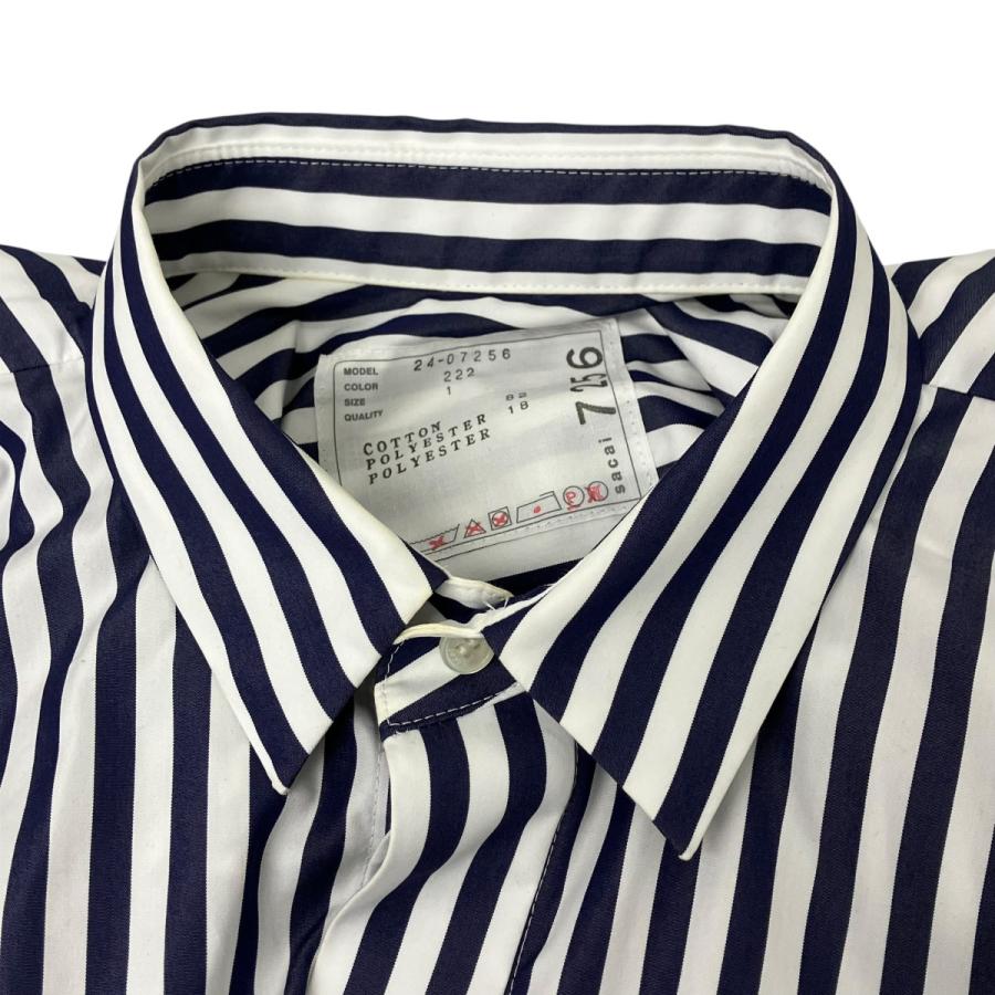 sacai（サカイ） ストライプブラウス ネイビー×ホワイト サイズ：1 