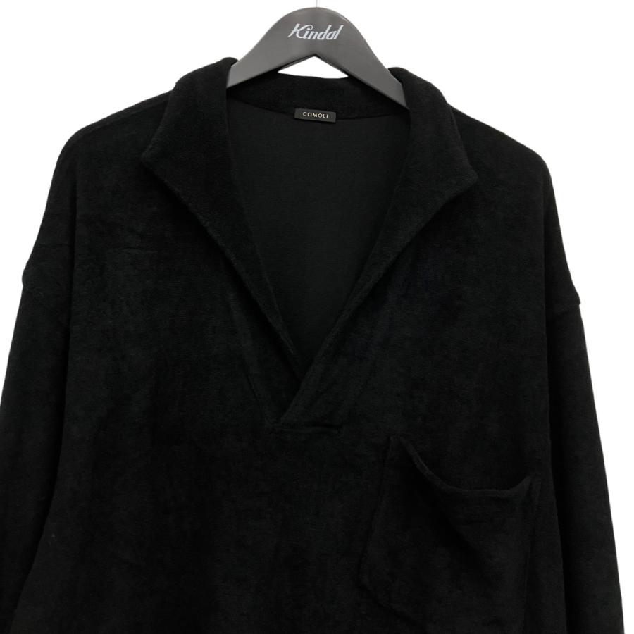 COMOLI スキッパーシャツ COMOLI (コモリ) シルクネル スキッパーシャツ