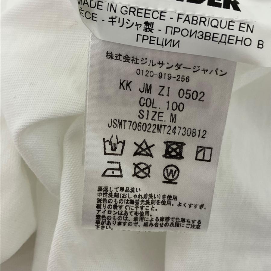 モックネックTシャツ　ホワイト　サイズM ジルサンダー コットン 公式オンラインストア Sander Jil | メンズ モックネックTシャツ トップス