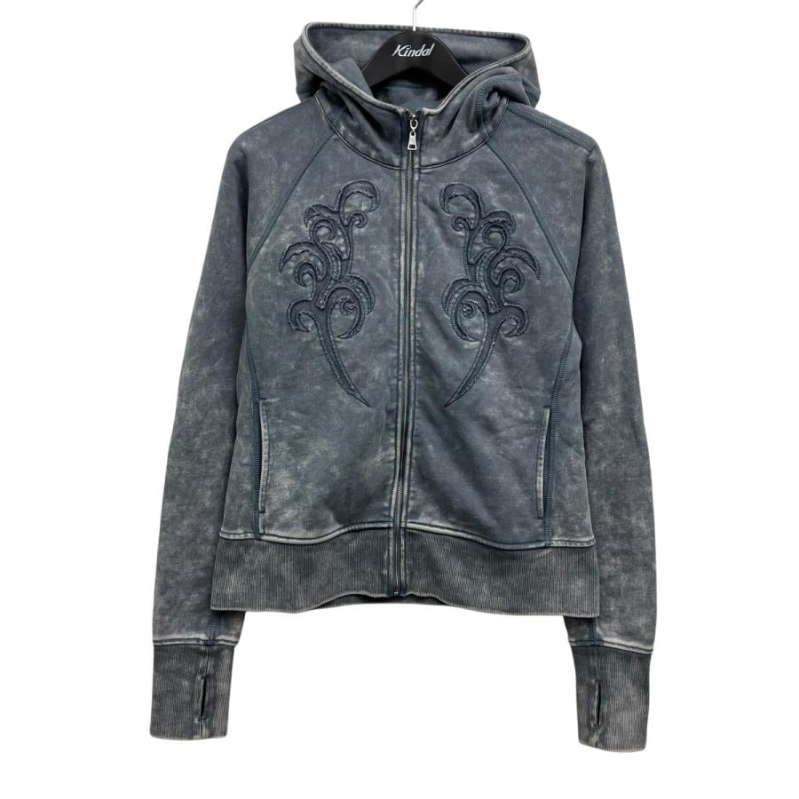 エヴィス EVISU リバースファブリッククロップドジップパーカー グレー 
