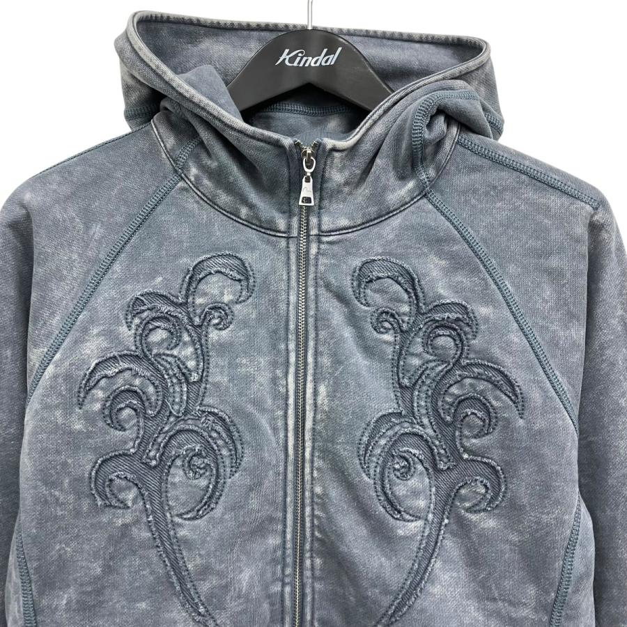 エヴィス EVISU リバースファブリッククロップドジップパーカー グレー 