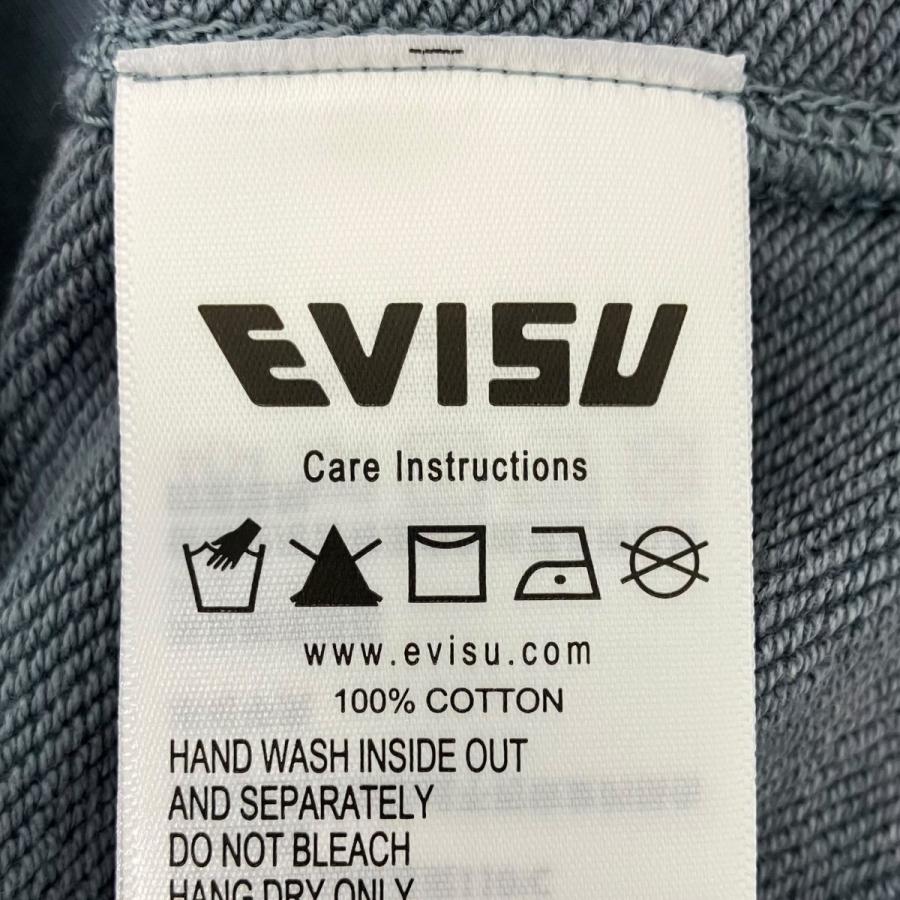 エヴィス EVISU リバースファブリッククロップドジップパーカー グレー 