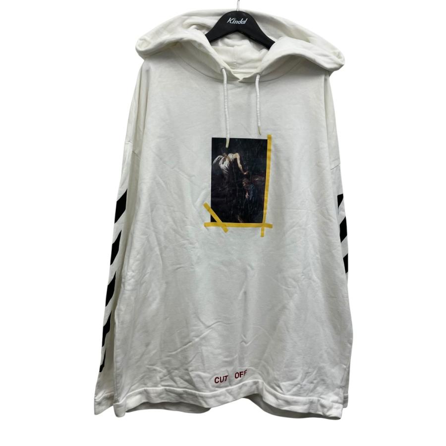Off-White 中古 オフホワイト OFFWHITE プルオーバーパーカー ホワイト サイズ:XL