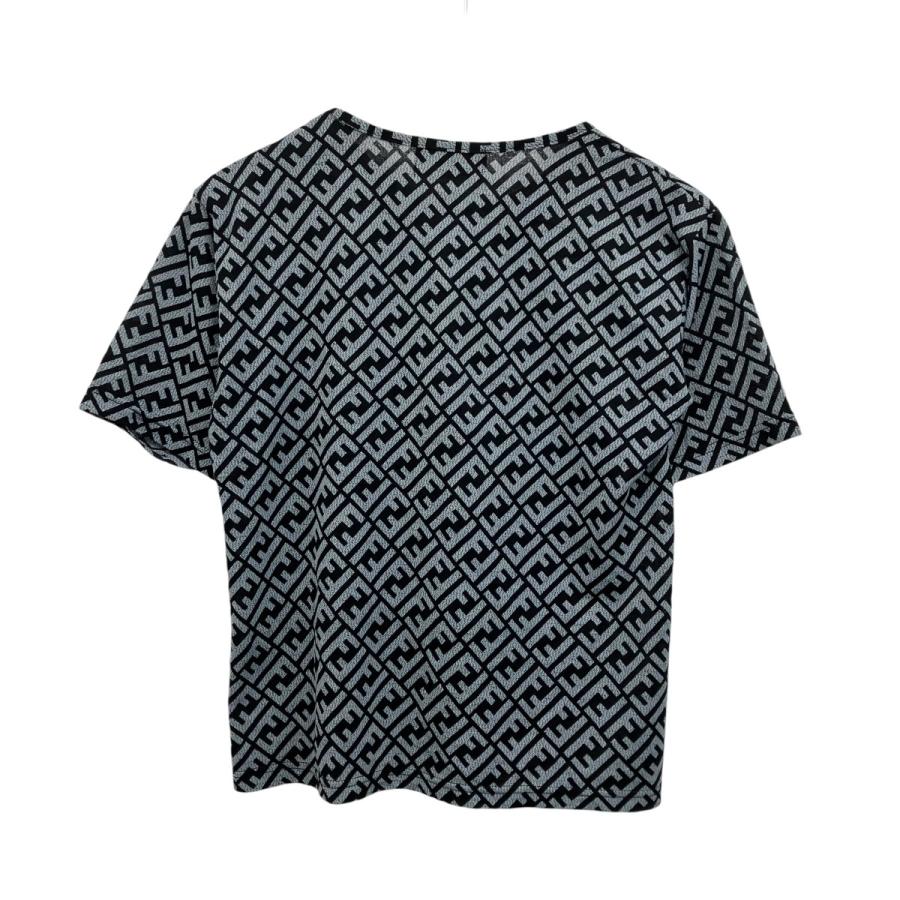 FENDI（フェンディ） ズッカ柄Tシャツ ブラック×グレー サイズ