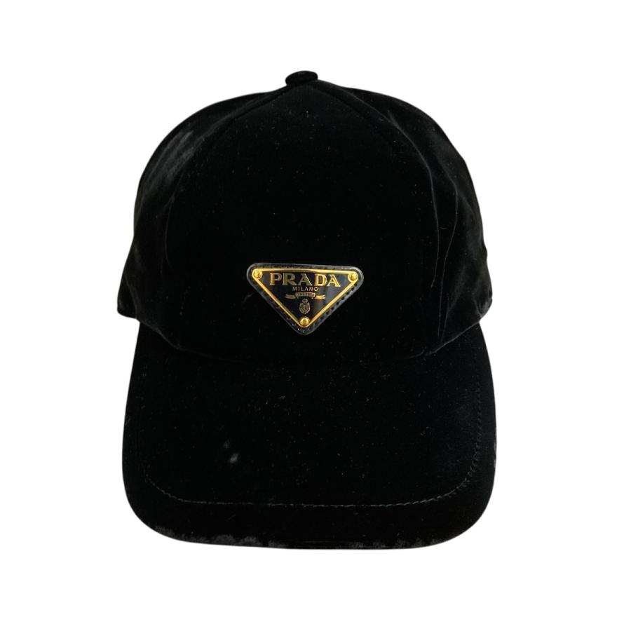 PRADA ブラックキャップ S PRADA（プラダ） キャップ ブラック サイズ：S : カインドオルYahoo!店