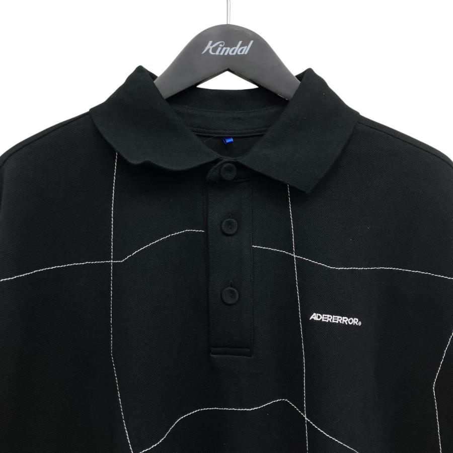 ADER ERROR ポロシャツ ブラック Lサイズ ADER error（アーダーエラー） ポロシャツ ブラック サイズ：A2