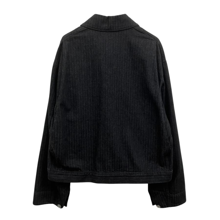 PRADA（プラダ） ロゴプレートデニムジャケット ブラック サイズ：M