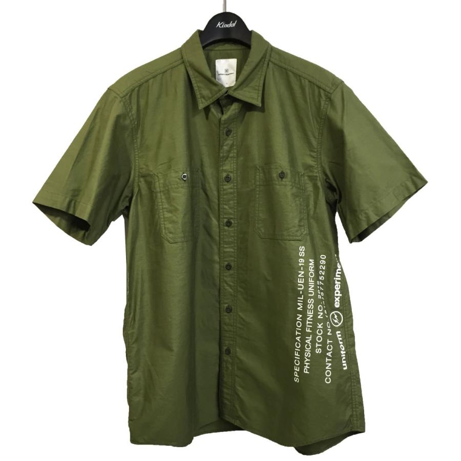 UNIFORM EXPERIMENT 「S／S UTILITY SHIRT」 半袖シャツ カーキ サイズ 