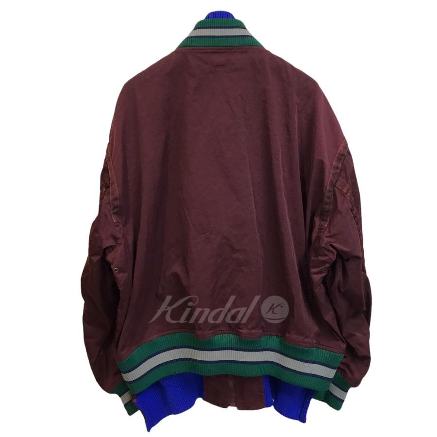 値下げ】kolor 21SS 21SCM-G04104 レイヤードブルゾン ワインレッド