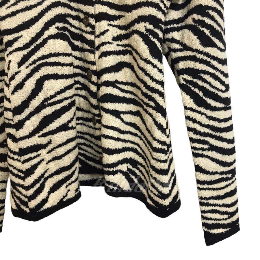 【値下げ】Mediam 「Zebra ttern Cardigan」 カーディガン ホワイト×ブラック サイズ：Free (EC)｜kindal｜04