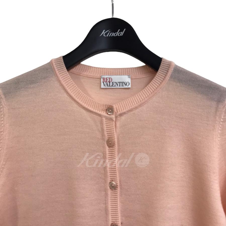 値下げ】RED VALENTINO 裾レースカーディガン ピンク サイズ：S (EC  