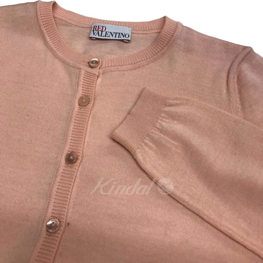 値下げ】RED VALENTINO 裾レースカーディガン ピンク サイズ：S (EC  