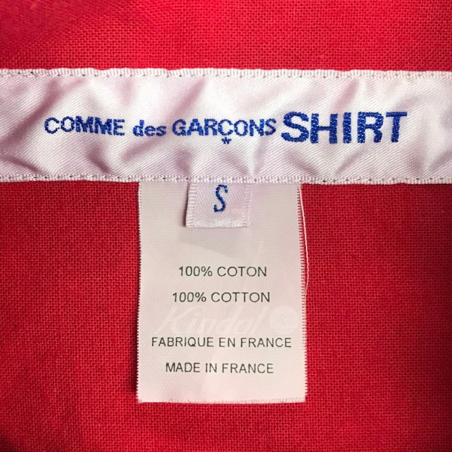 【値下げ】COMME des GARCONS SHIRT ねじれストライプコーチジャケット レッド サイズ：S (EC)｜kindal｜07