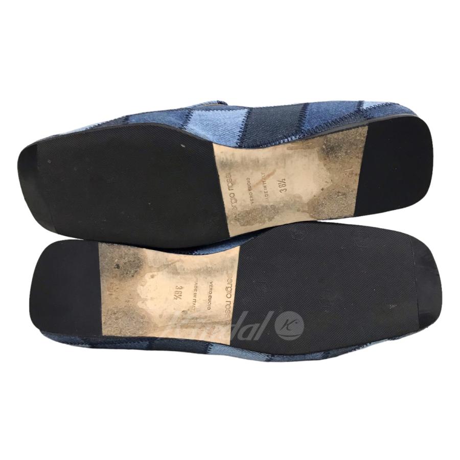 Sergio rossi 【値下げ】sergio 「SR1 SLIPPER」デニムパッチワーク 