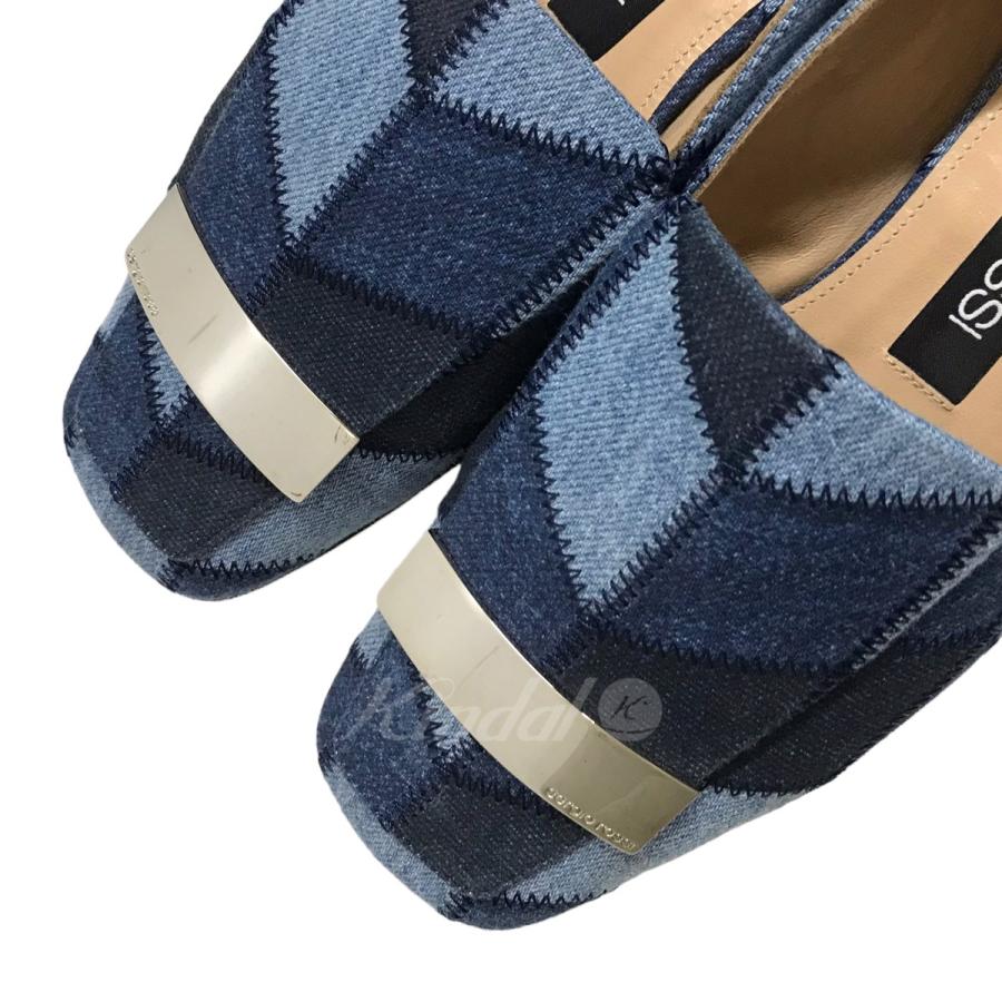 Sergio rossi 【値下げ】sergio 「SR1 SLIPPER」デニムパッチワーク 