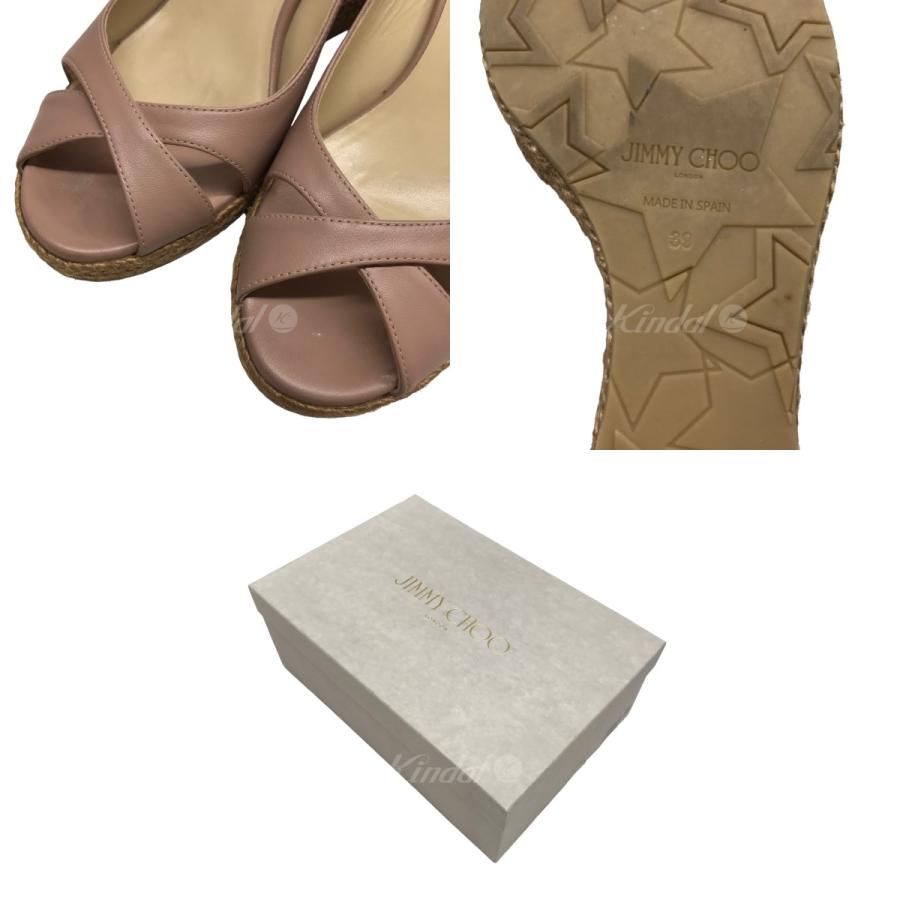 JIMMY CHOO 【値下げ】JIMMY 「AMELY 80」ウェッジソールサンダル 