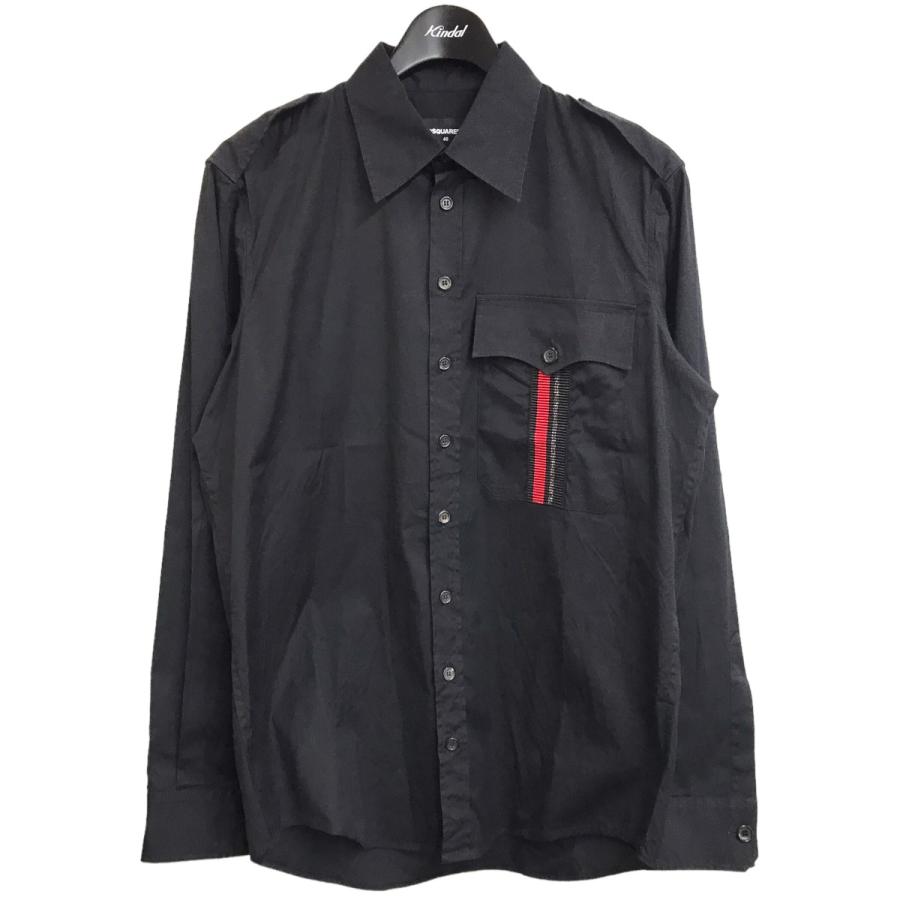 DSQUARED2 【値下げ】DSQUARED2 ラインポケットシャツ ブラック サイズ 