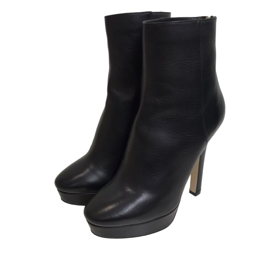 値下げ】JIMMY CHOO レザーショートブーツ ブラック サイズ：35 (EC  