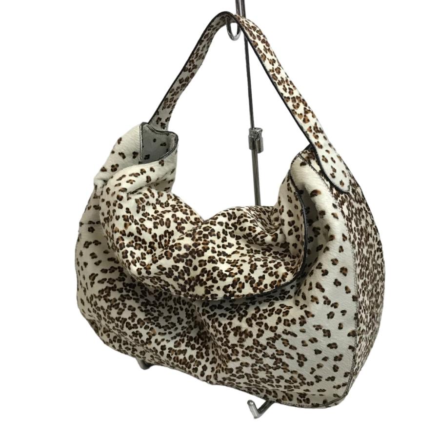 ALAIA 【値下げ】ALAIA ハラコレオパードショルダーバッグ ベージュ 
