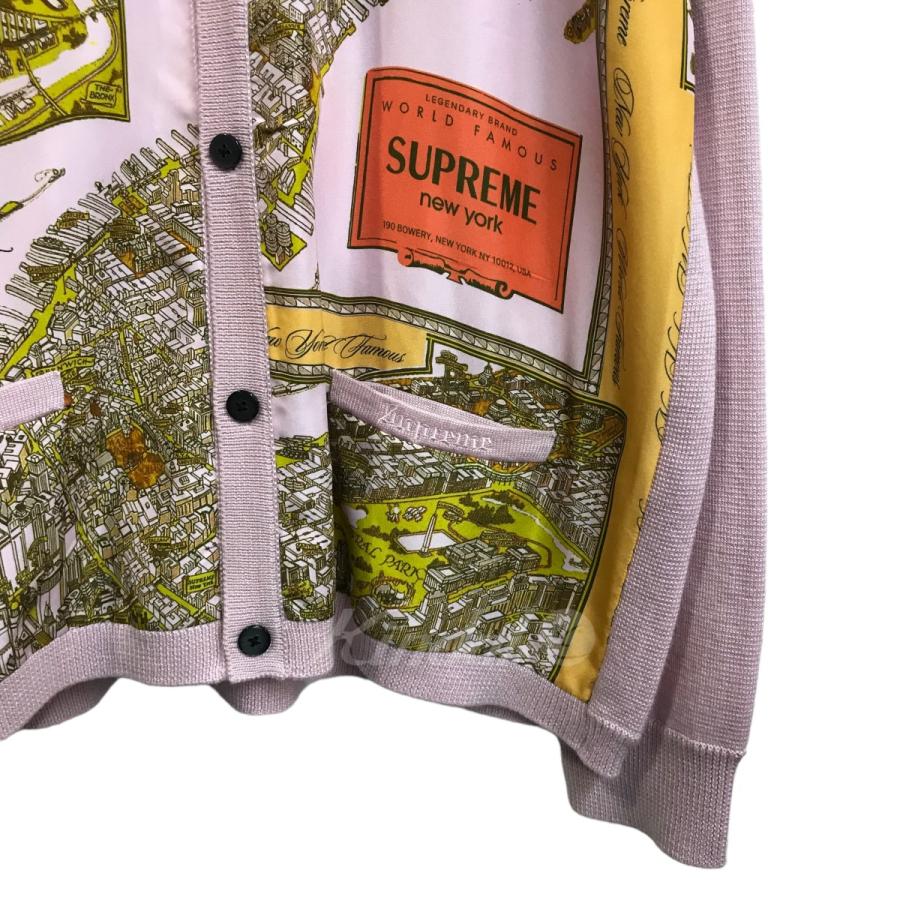 通販ショップ販売 シュプリーム SUPREME 23AW「Silk Map Cardigan」シルクマップカーディガン ピンク サイズ：L