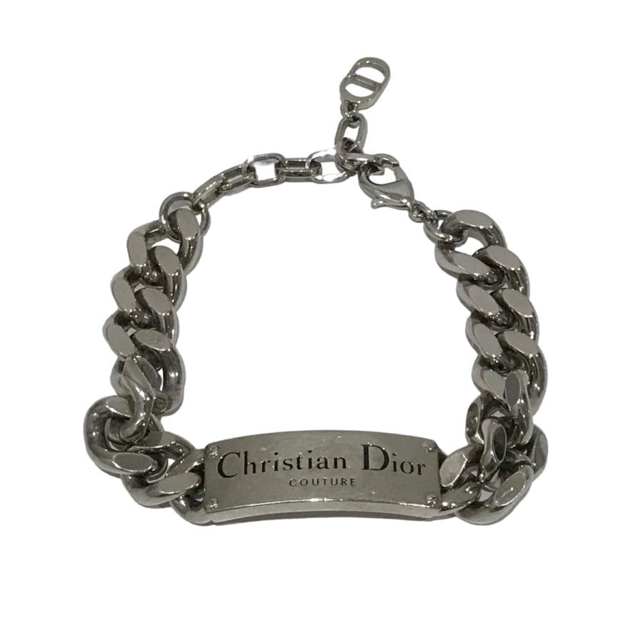 Christian Dior 【値下げ】Christian プレートロゴブレスレット 