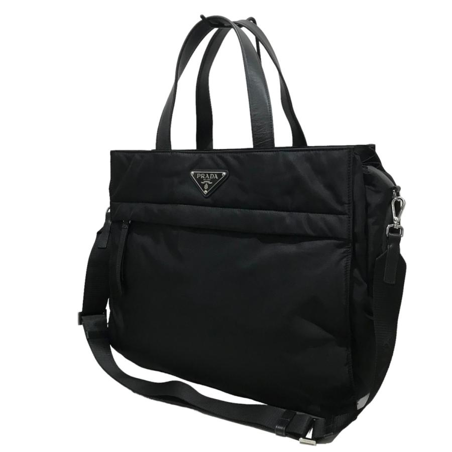 PRADA 【値下げ】PRADA 2WAYショルダーバッグ 2VG076 ブラック (銀座店  