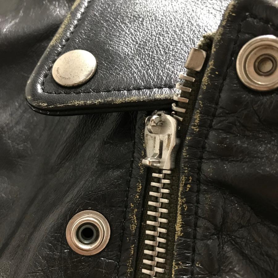 値下げ】Saint Laurent Paris ヴィンテージ加工ダブルライダース 