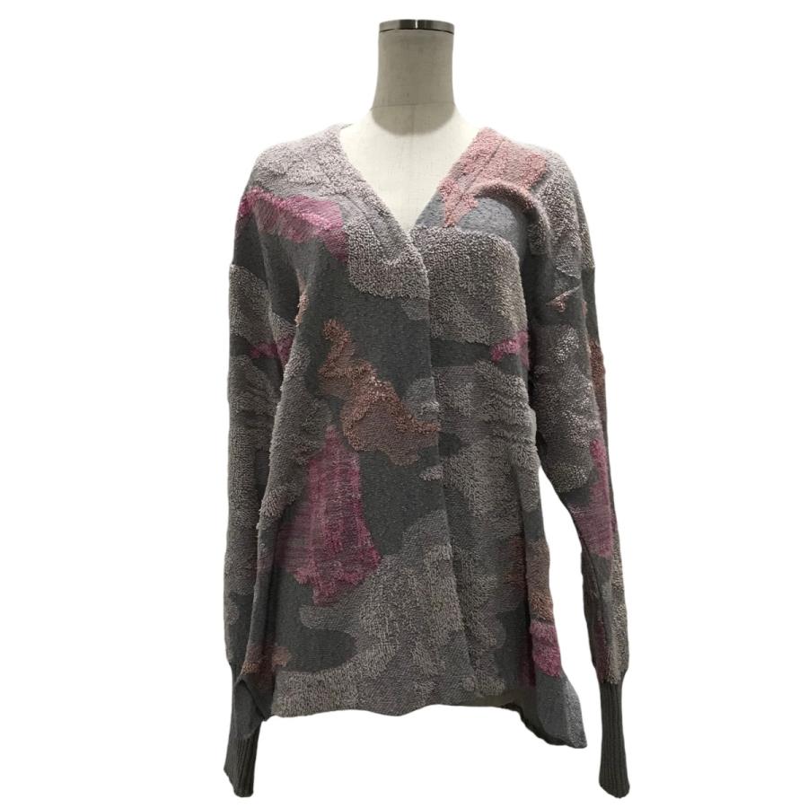 マメクロゴウチ 23AW パイルジャカードハイネックニットカットソー