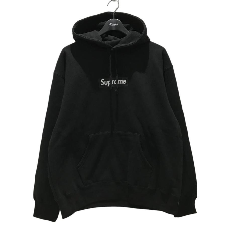 最終値引 Supreme スモールボックスロゴ入り 裏起毛ジップパーカー 黒