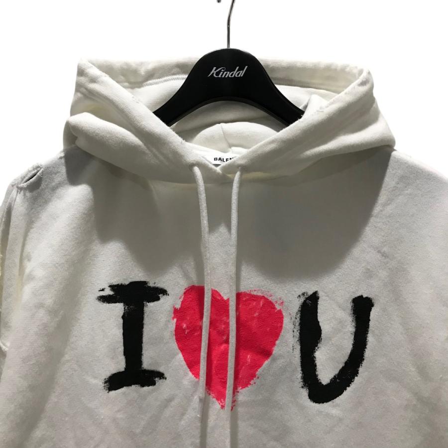 BALENCIAGA バレンシアガ アイラブユープルオーバーパーカー578135