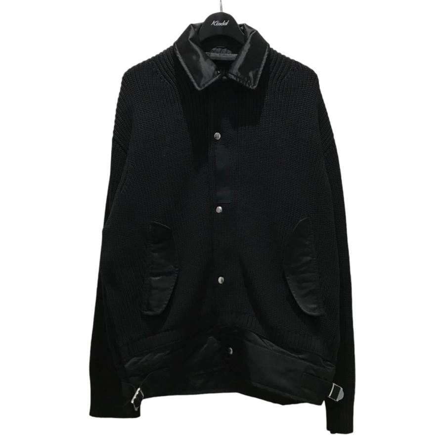 sacai サカイ ナイロン切替ニットジャケット 23-02995M ブラック 