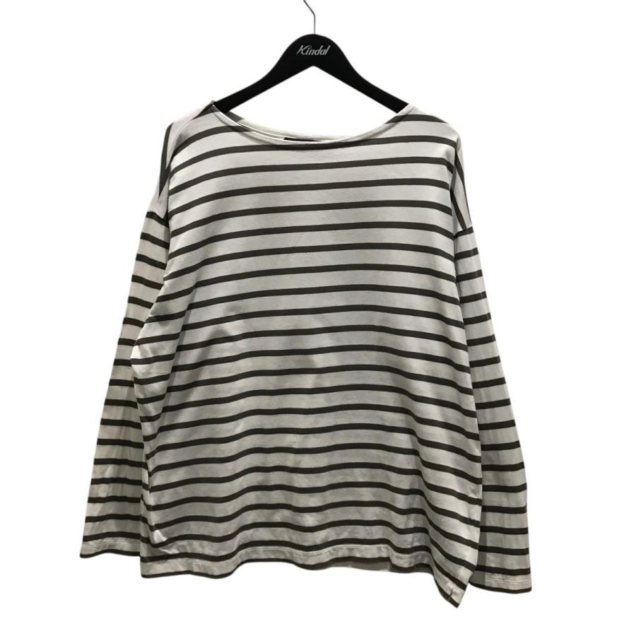 AUBERGE オーベルジュ トップス 44 グレー メンズ オーベルジュ AUBERGE ボーダーカットソー ホワイト×グレー サイズ：44