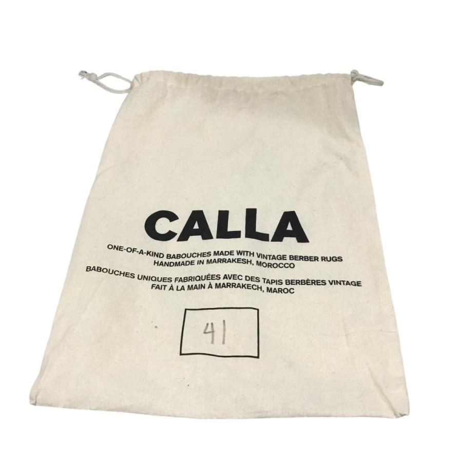 値下げ】CALLA paris バブーシュサンダル ピンク×ホワイト×ブラウン