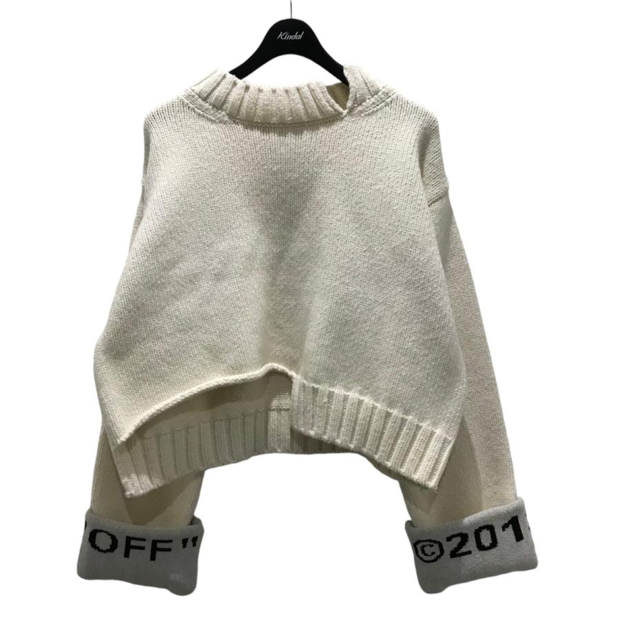 off white（オフホワイト） クロップドオーバーニット