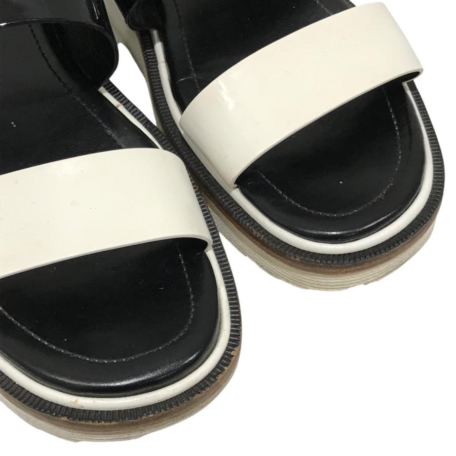 新品同　TOD'S レザー サンダル 白×紺バイカラー 値下げ】TOD'S バイカラーサンダル ブラック×ホワイト サイズ：36 (EC