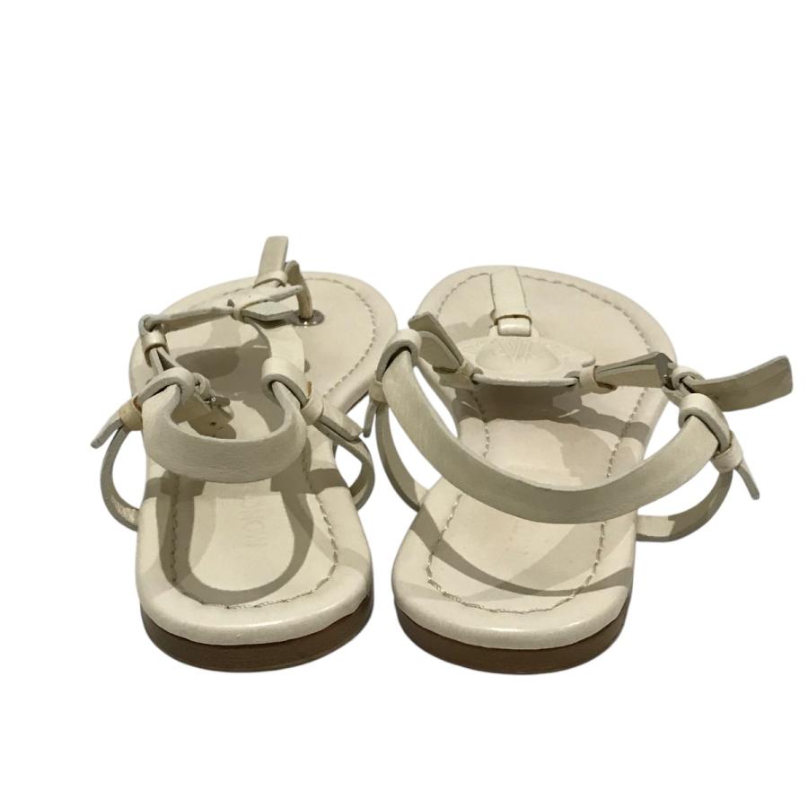 MONCLER 【値下げ】MONCLER レザーサンダル ホワイト サイズ：36 (EC