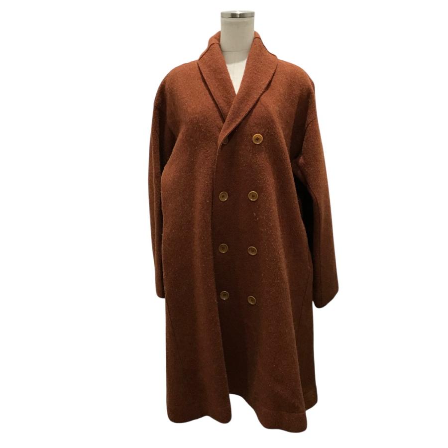 美品》定価6.5万 45R アルルのリブニットフーディコート ウール 