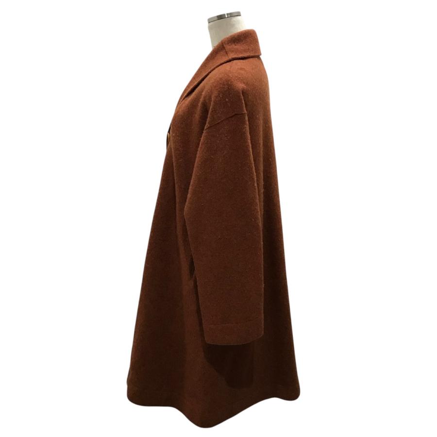 美品》定価6.5万 45R アルルのリブニットフーディコート ウール 